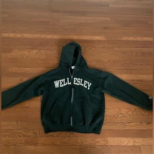 vintage wellesley champion zip up